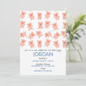 少し豚のような誕生日のパーティの招待状 招待状 (スタンド正面)