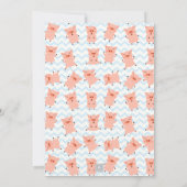 少し豚のような誕生日のパーティの招待状 招待状 (裏面)