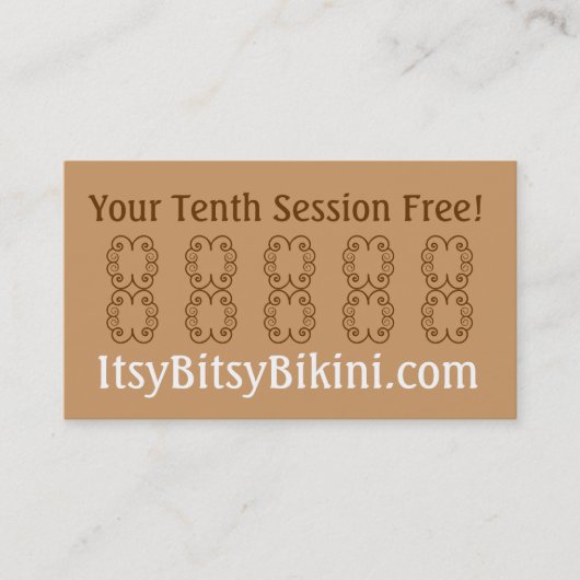 少し赤いビキニ 名刺 (正面)