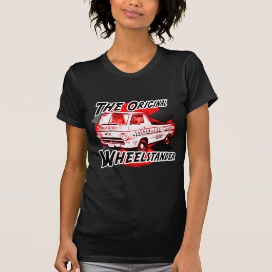 少し赤いワゴンデザイン Tシャツ (正面)