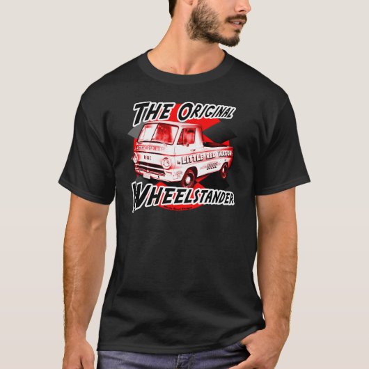 少し赤いワゴンデザイン Tシャツ (正面)