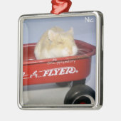 少し赤いワゴン! メタルオーナメント (左)