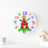 少し赤の学校の家は部屋の柱時計をからかいます ラージ壁時計 (ホーム)