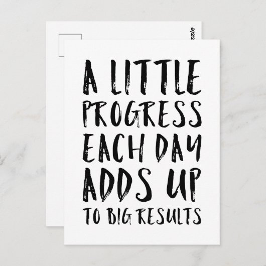 少し進歩したやる気を起こさせる引用文 ポストカード (正面/裏面)