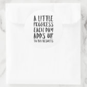 少し進歩したやる気を起こさせる引用文 ラウンドシール (バッグ)