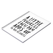 少し進歩のやる気を起こさせるな引用文 ノートブック (左側)