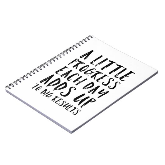 少し進歩のやる気を起こさせるな引用文 ノートブック (左側)