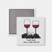 少し酒を飲むと良くな感じる マグネット (正面/裏面)