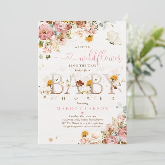少し野草がベビーシャワーの途中だ 招待状 (スタンド正面)