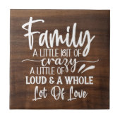 少し陶製のタイルを熱狂する家族に分ける タイル (正面)