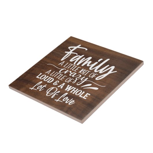 少し陶製のタイルを熱狂する家族に分ける タイル (側面)