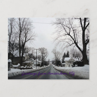 少し雪のアムステルダム ポストカード