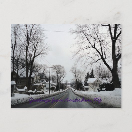 少し雪のアムステルダム ポストカード (正面)