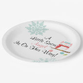 少し雪の天使のプレート ペーパープレート (アングル)