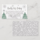 少し雪の結晶の冬のクリスマスベビーシャワー エンクロージャーカード (正面/裏面)