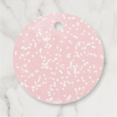 少し雪の結晶の冬の赤ちゃんシャワー フェイバータグ (裏面)