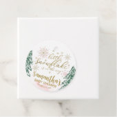 少し雪の結晶の冬の赤ちゃんシャワー フェイバータグ (インサイチュ)