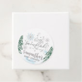 少し雪の結晶の冬の赤ちゃんシャワー フェイバータグ (インサイチュ)