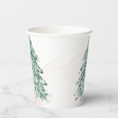 少し雪の結晶の冬の赤ちゃんシャワー 紙コップ (裏面)