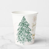 少し雪の結晶の冬の赤ちゃんシャワー 紙コップ (右)