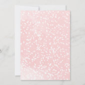 少し雪の結晶クリスマスウィンターベビーシャワー 招待状 (裏面)