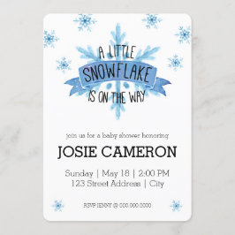 少し雪片のベビーシャワーの招待状 招待状