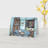 少し青い国の台所 カード (黄色い花)