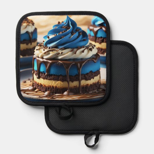 少し青い 鍋敷き (正面/裏面)