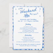 少し青みがかったトースト色のアフレスキーバースデー 招待状 (裏面)