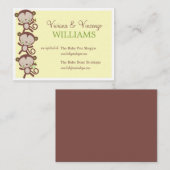 少し驚くこと | ベビーシャワーのレジストリカード エンクロージャーカード (正面/裏面)