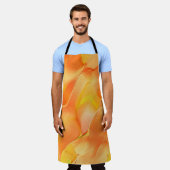 少し黄色と多くのオレンジで彫られた エプロン (着用した状態)