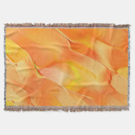 少し黄色と多くのオレンジで彫られた スローブランケット