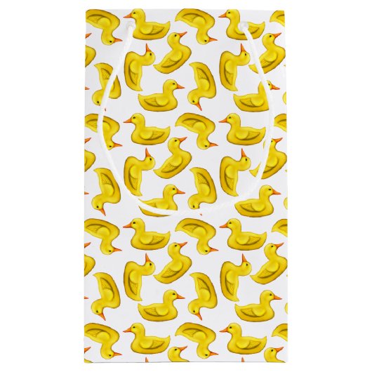 少し黄色のゴムはギフトバッグを引込めます スモールペーパーバッグ (裏面)