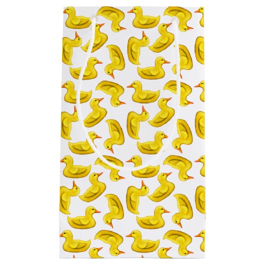 少し黄色のゴムはギフトバッグを引込めます スモールペーパーバッグ (正面)