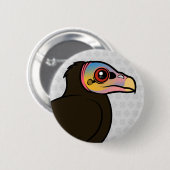 少し黄色頭のハゲタカ 缶バッジ (正面&裏面)