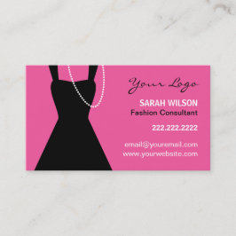 少し黒い服の名刺のデザイン、ファッション 名刺