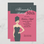 少し黒い服の招待状 招待状 (正面/裏面)