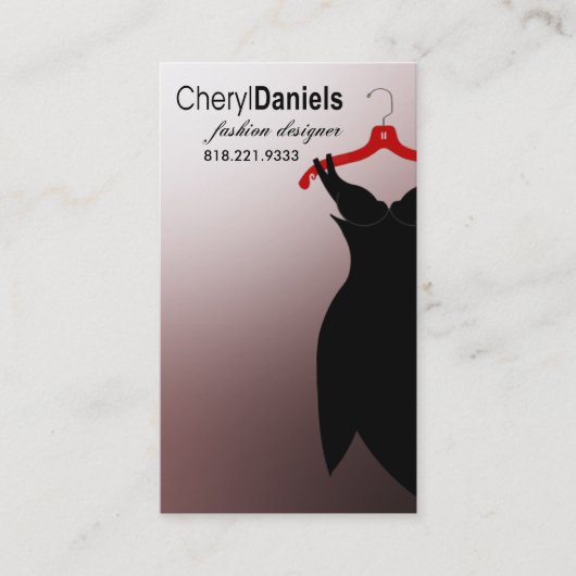 "少し黒い服"のファッション・デザイナー、スタイリスト 名刺 (正面)