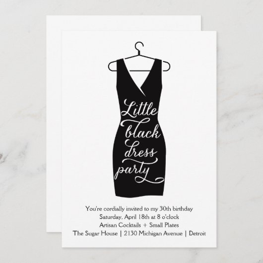 少し黒い服 招待状 (正面/裏面)