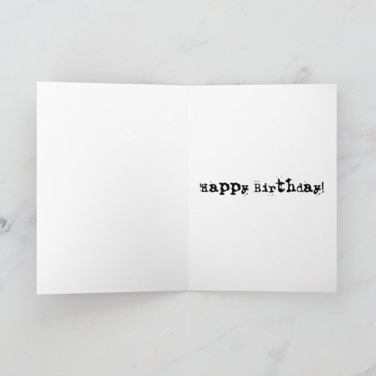 少し、デジタルコラージュ歪んだ、誕生日 カード (内部)