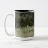 少し"雨"ムスタングのマグ ツートーンマグカップ (左)