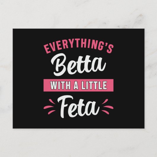 少しFeta戦う魚とBetta魚 ポストカード (正面)