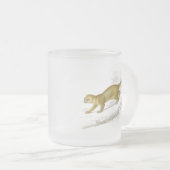 少しkinkajouの蜂蜜くまペットヴィンテージの引くこと フロストグラスマグカップ (正面右)