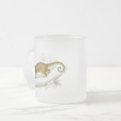 少しkinkajouの蜂蜜くまペットヴィンテージの引くこと フロストグラスマグカップ (正面左)