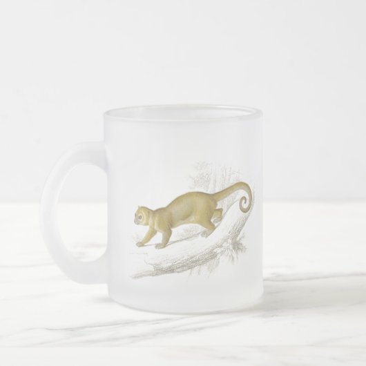 少しkinkajouの蜂蜜くまペットヴィンテージの引くこと フロストグラスマグカップ (左)