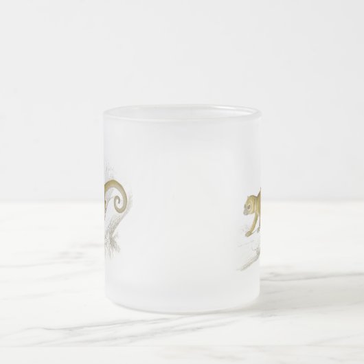 少しkinkajouの蜂蜜くまペットヴィンテージの引くこと フロストグラスマグカップ (中央)