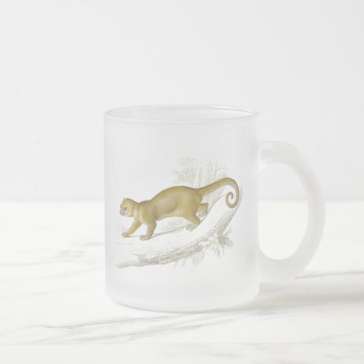 少しkinkajouの蜂蜜くまペットヴィンテージの引くこと フロストグラスマグカップ (右)