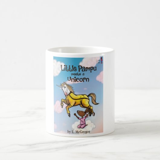 少しPampuはユニコーンのマグに会います コーヒーマグカップ (中央)