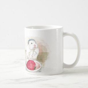 少しPierroいちごを持つハムスター コーヒーマグカップ
