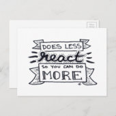 少ないほどよい? ポストカード (正面/裏面)